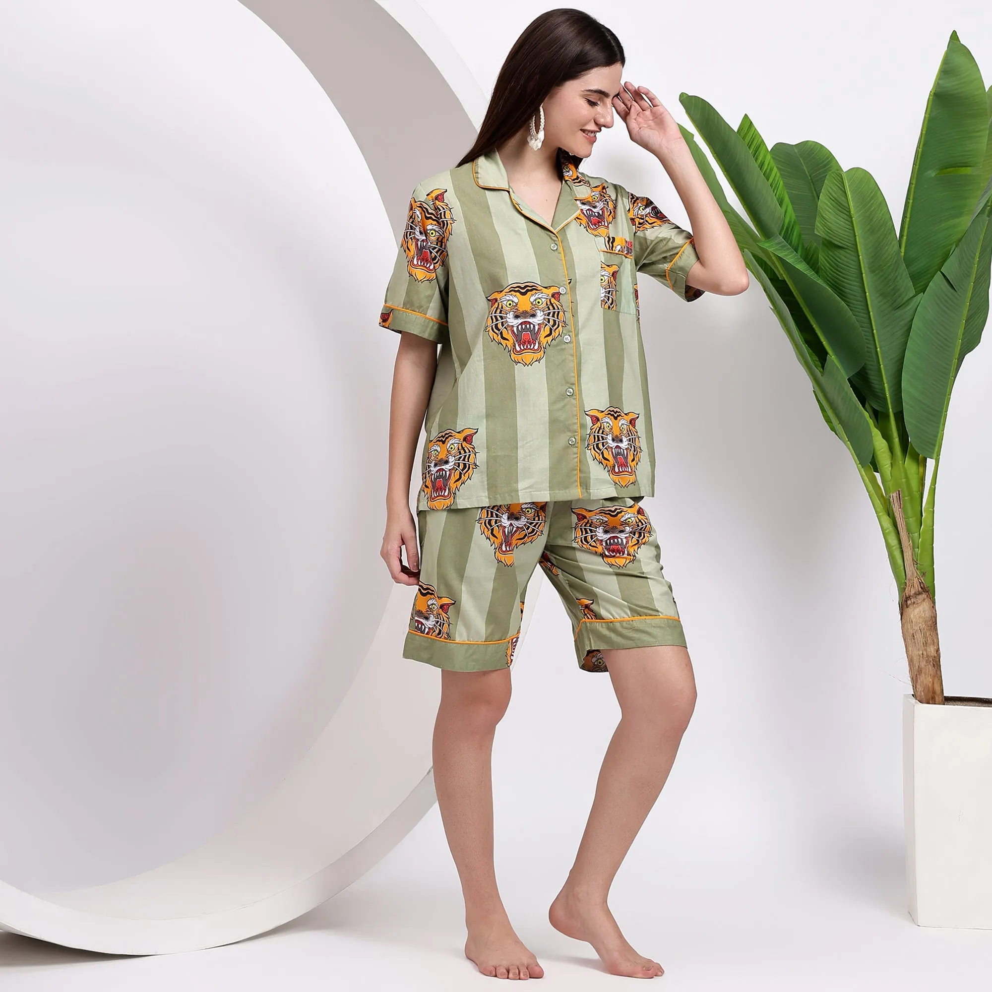 Roaring Tiger: Women's Pj Shorts for A Modern Wear