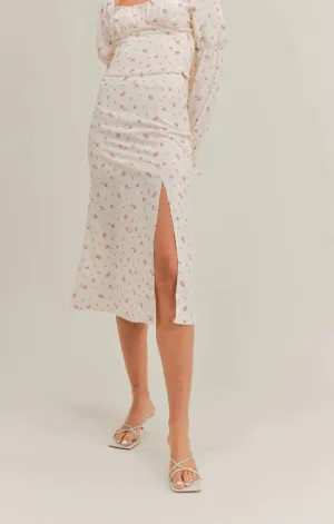 SAGE THE LABEL Feminine Flora Midi Skirt
