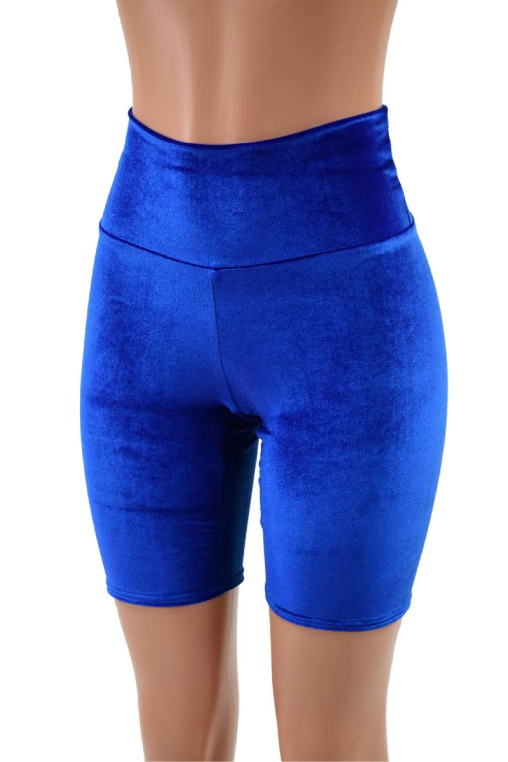 Sapphire Velvet Bike Shorts