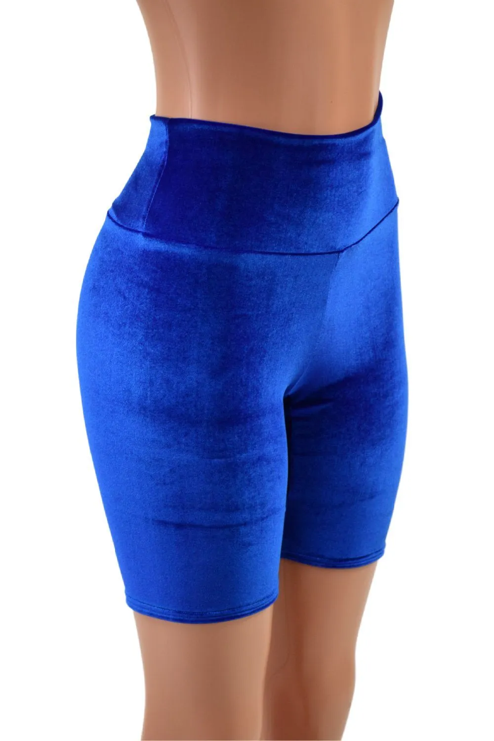Sapphire Velvet Bike Shorts