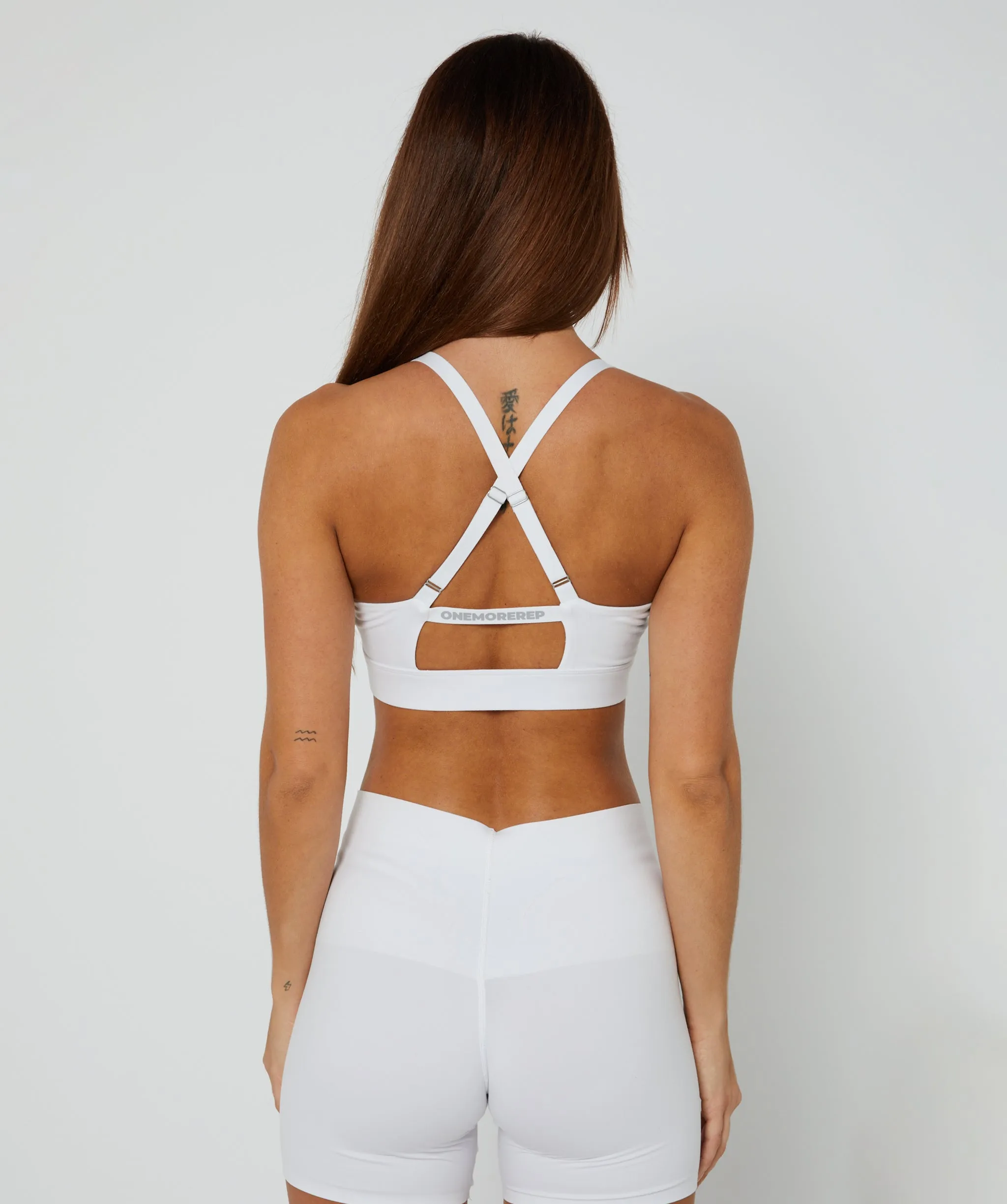Sleek Keyhole Bra White