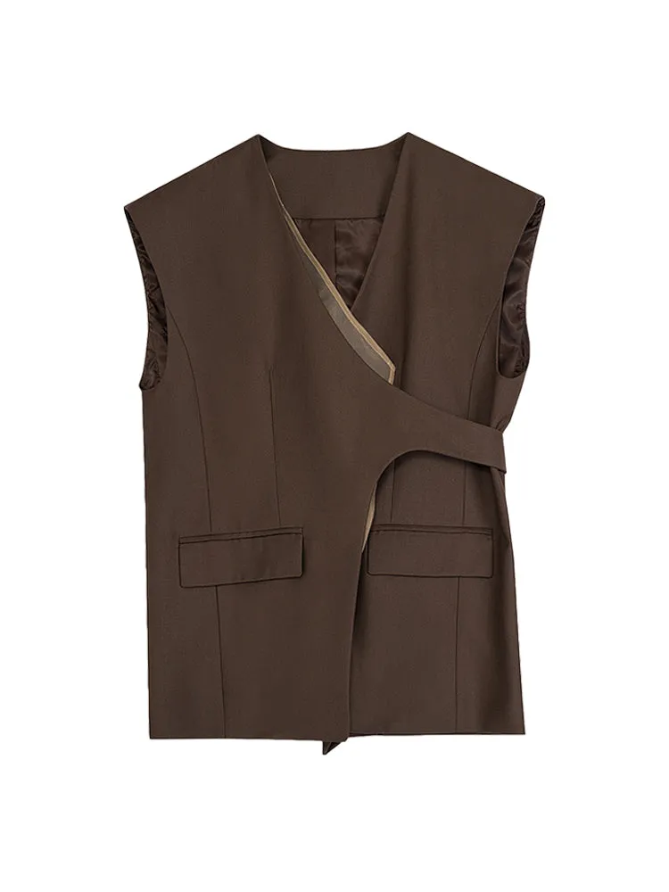 Sleeveless Chic Oversize Ciffon Layered Gilet