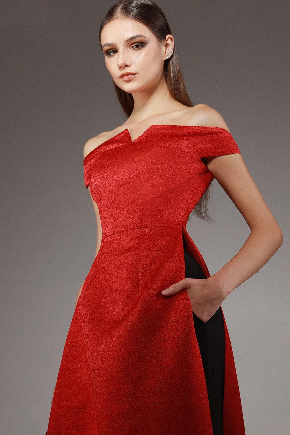 Vigor A-line Back Zipper Brocade Floor Length Ao Dai