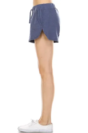 Women's Comfy Elastic Band and Tie Waistline Shorts with Pockets